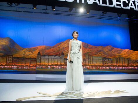 Photos – Audrey Tautou choisit une robe Yiking Yin pour Cannes