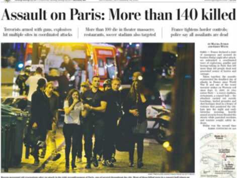 Attentats à Paris: les unes de la presse