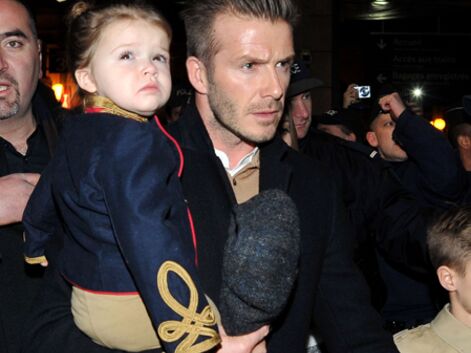 David Beckham arrive en famille à la gare du Nord