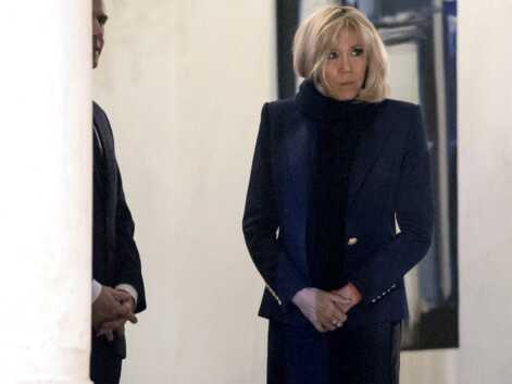 PHOTOS - Brigitte Macron très élégante en tailleur-jupe à l'Elysée