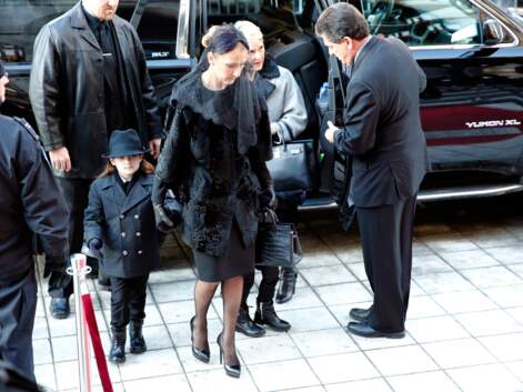 Céline Dion et ses fils arrivent aux obsèques de René Angélil