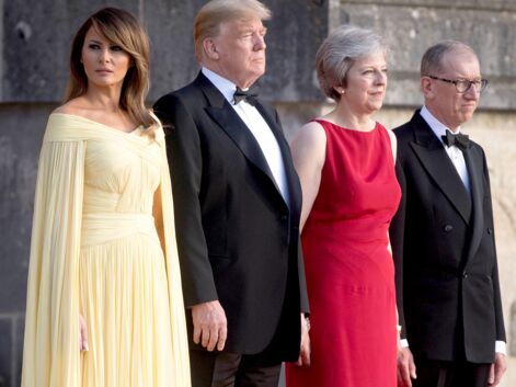 PHOTOS  - Melania Trump subjugue les photographes dans une robe jaune de gala