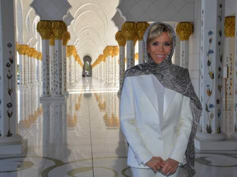 Photos - Brigitte Macron très chic et respectueuse des traditionsà Abu Dhabi