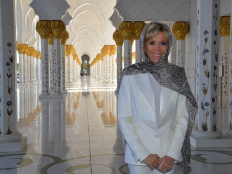 Photos - Brigitte Macron très chic et respectueuse des traditionsà Abu Dhabi
