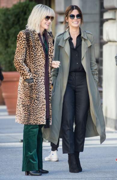 Sandra Bullock et Cate Blanchett sur le tournage d'Ocean's Eight - Gala