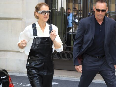 Look - Céline Dion continue à surprendre dans sa très origniale salopette en cuir