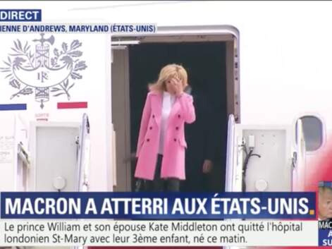 PHOTOS - Brigitte Macron fashionista en manteau rose pour sa rencontre avec Melania Trump