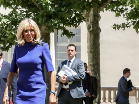 PHOTOS - Brigitte Macron en robe zippée : son nouveau look séduit