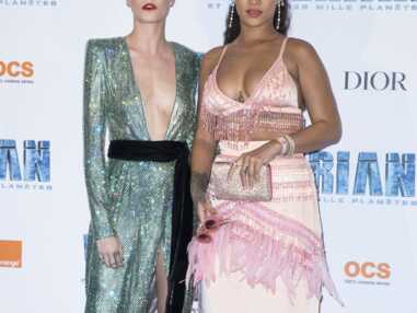 Rihanna et Cara Delevingne sur le tapis rouge de l'avant-première de "Valerian" à Paris