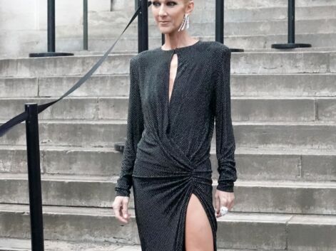 Celine Dion, ultra glamour en robe fendue au défilé Alexandre Vauthier Haute-Couture