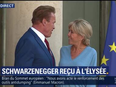 Brigitte Macron et Arnold Schwarzenegger à l'Elysée