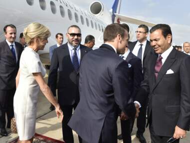 L'arrivée d'Emmanuel et de Brigitte Macron au Maroc