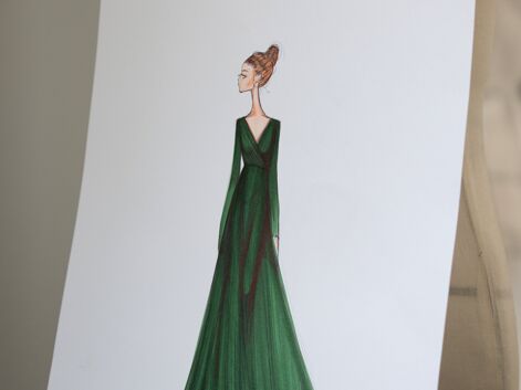 En images : la conception de la sublime robe Dior portée par Isabelle Huppert aux César