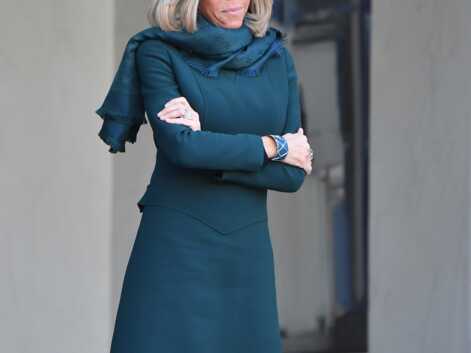 PHOTOS - Brigitte Macron très élégante en robe courte à l'Elysée