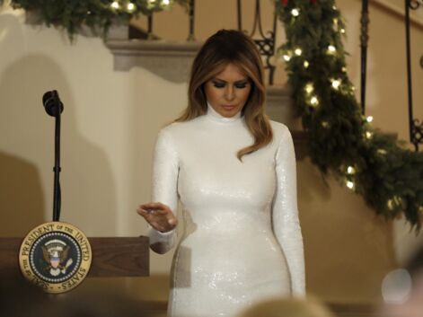 PHOTOS - Melania Trump sublime en robe blanche scintillante au bal du Congrès