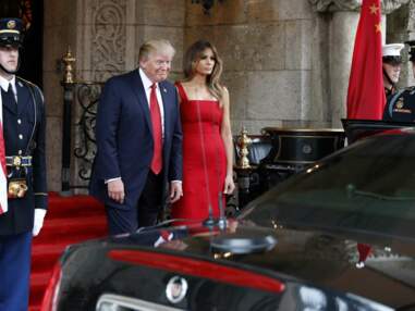 Look - Melania Trump en total look rouge pour acceuillir le président de Chine