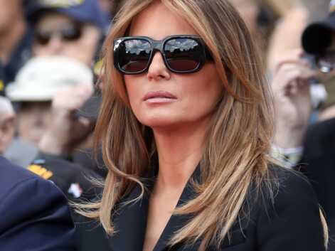 Melania Trump visage fermé et lunettes de soleil