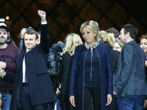 Brigitte Macron première dame lookée en Louis Vuitton place du Louvre