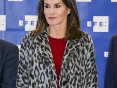 Letizia d'Espagne, glamour et féline en manteau léopard