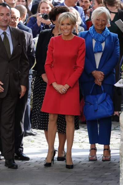 Brigitte Macron au centenaire de la Section Norvégienne du Lycée Pierre Corneille à Rouen le 24 septembre 2018