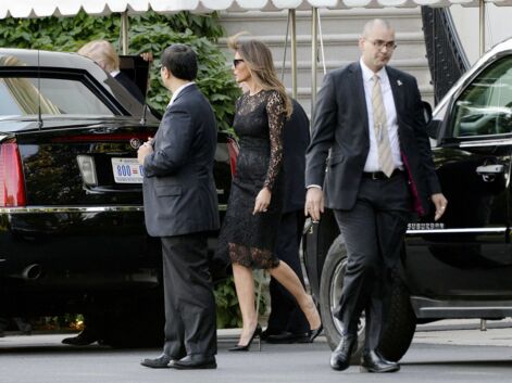 Melania Trump fait monter la température en robe noire en dentelle transparente