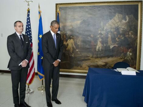 Barack Obama à l'ambassade de France