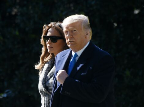 PHOTOS - Melania Trump : lunettes noires et visage fermé pour se rendre à Pittsburgh au côté de son mari