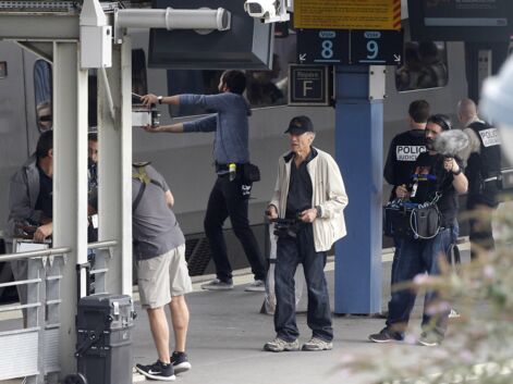 PHOTOS - Clint Eastwood tourne son prochain film en France avec les héros de l'attaque du Thalys