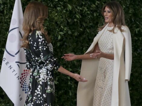 PHOTOS - Melania Trump sublime dans une robe à pois Dior en Argentine