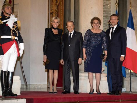 PHOTOS - Brigitte Macron chicissime pour son premier dîner d’Etat à l’Elysée