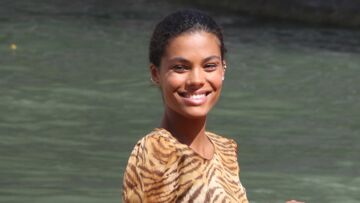 PHOTOS \u2013 Tina Kunakey, canon dans sa robe féline à la Mostra de Venise