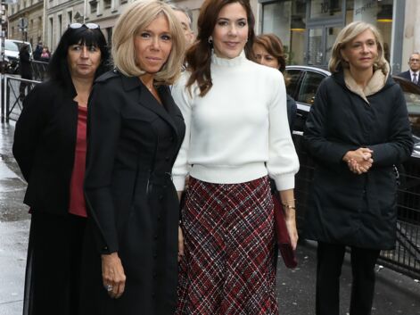 PHOTOS - Brigitte Macron et Mary du Danemark stylées pour leurs retrouvailles à Paris