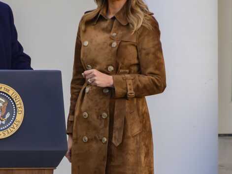 PHOTOS - Melania Trump : découvrez le prix de son sublime manteau en daim
