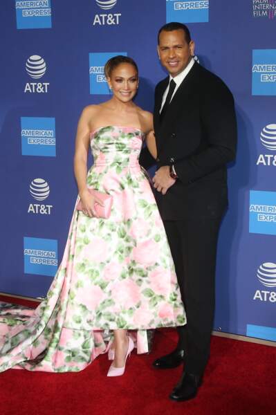 Jennifer Lopez et son fiancé Alex Rodriguez 