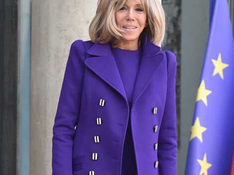 PHOTOS - Brigitte Macron rayonnante en violet pour accueillir la nouvelle Première dame argentine