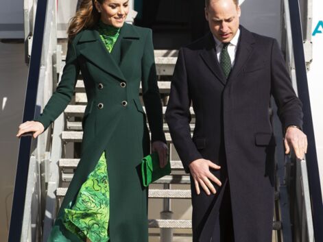 PHOTOS - Kate Middleton en total-look vert pour son arrivée en Irlande