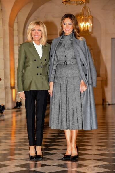 Melania Trump et Brigitte Macron au château de Versailles le 11 novembre 2018