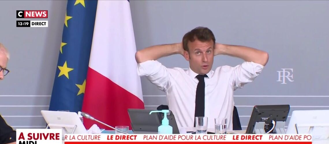 VIDÉO – Emmanuel Macron les cheveux en bataille et les manches ...