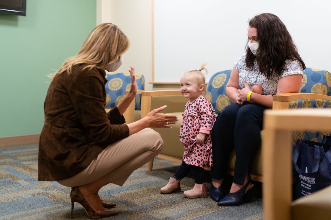 Melania Trump en visite à l'hôpital de Concord (New Hampshire), le 17 septembre 2020.