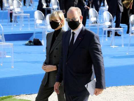 Charlène et Albert de Monaco émus lors de l'hommage de Nice