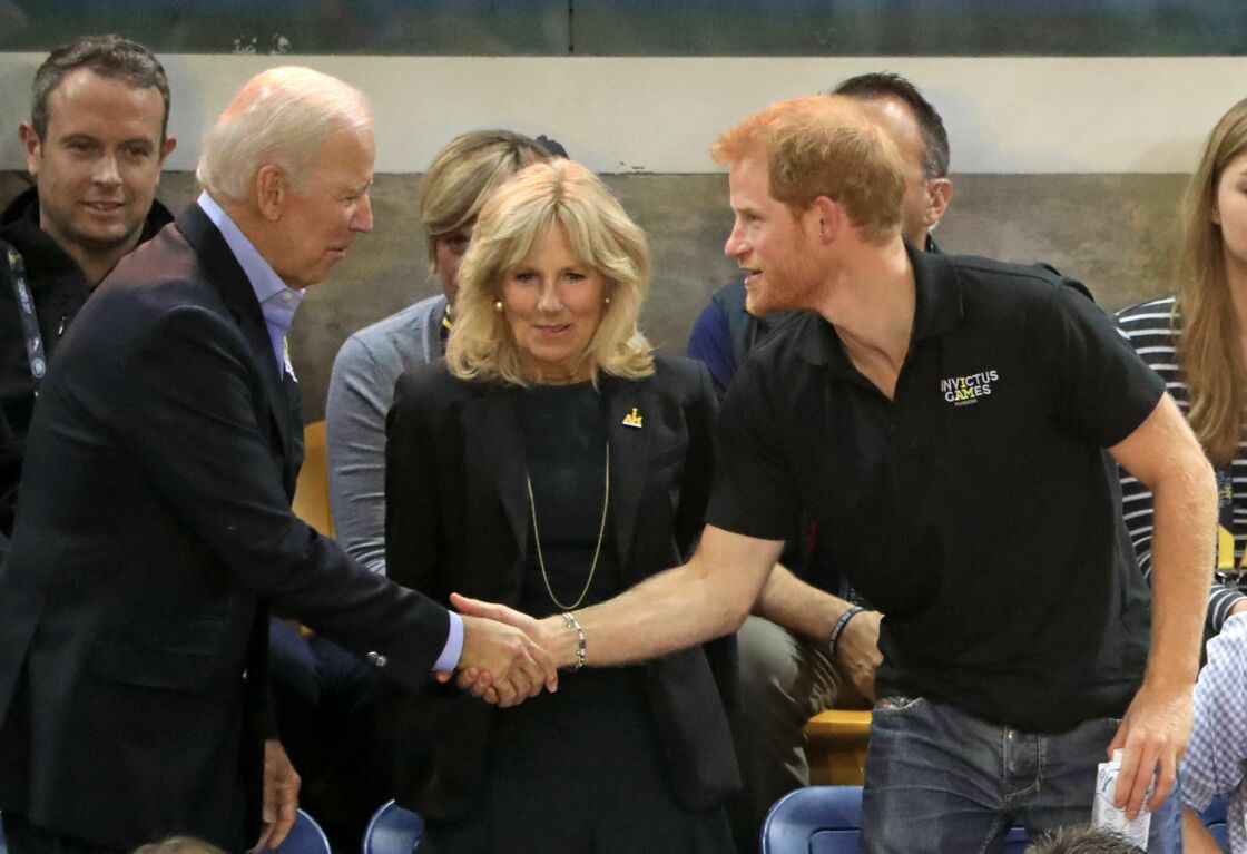 Joe et Jill Biden avec le prince Harry