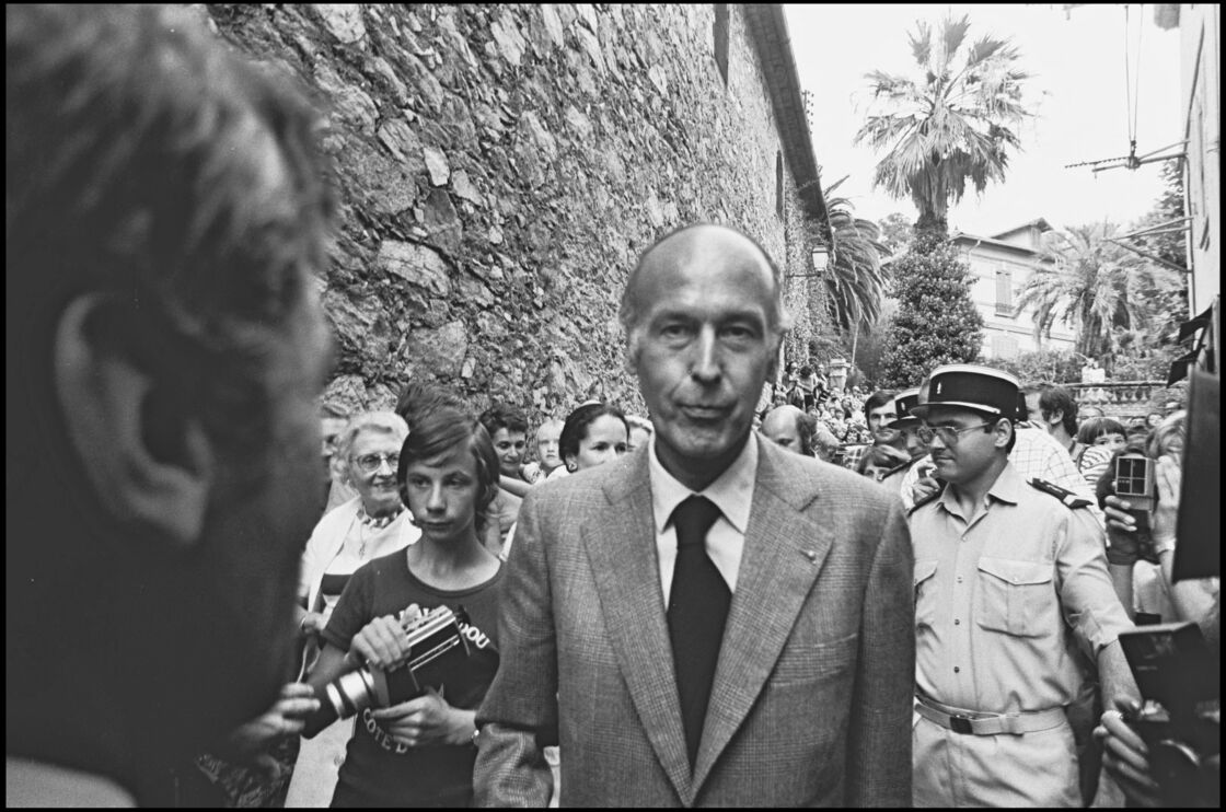 Valéry Giscard d'Estaing, en 1976, à Bormes-les-Mimosas. 