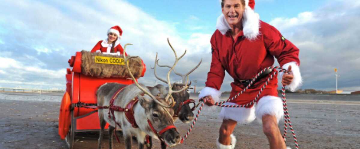 David Hasselhoff Pose En Pere Noel Gala