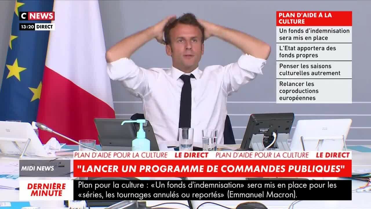 Video Emmanuel Macron Les Cheveux En Bataille Et Les Manches Retroussees Les Internautes Amuses Gala