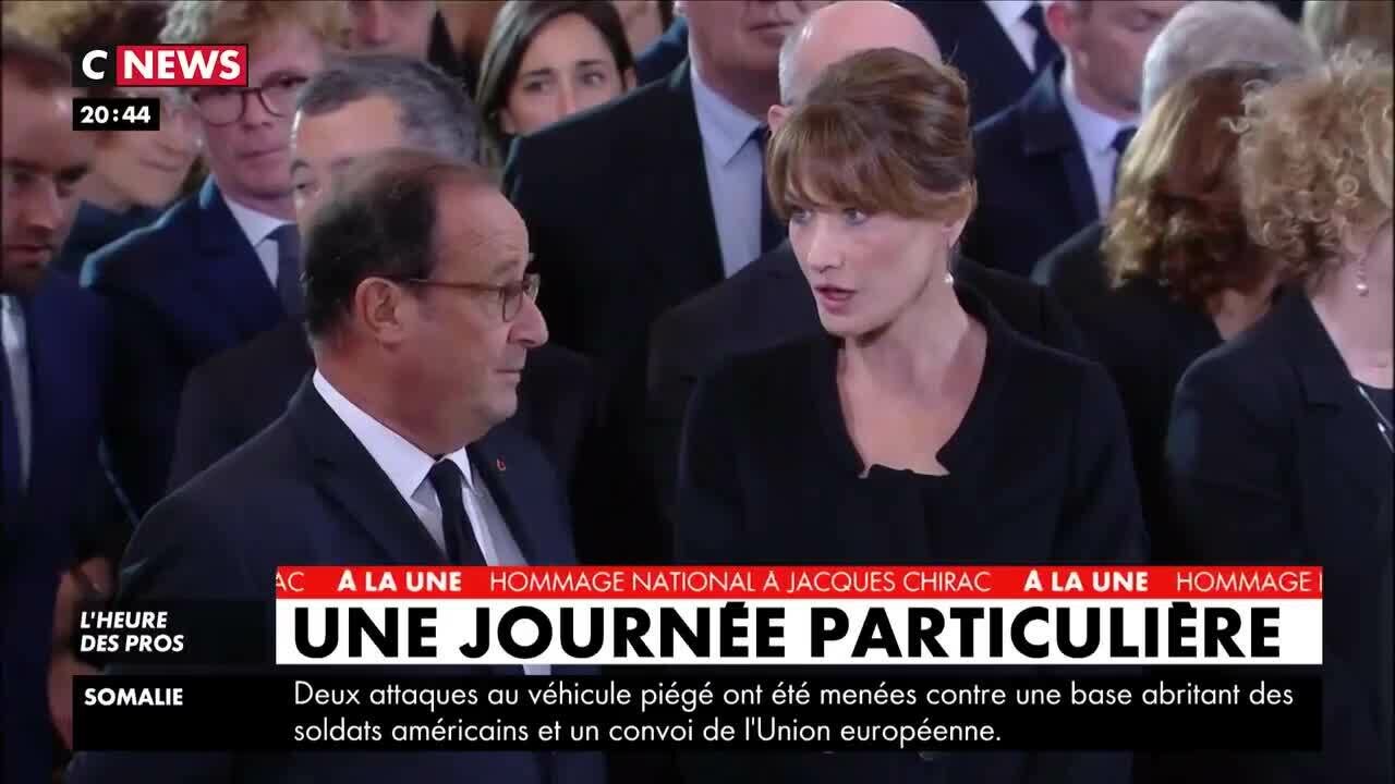 Video Carla Bruni Choquee Par Francois Hollande Aux Obseques De Jacques Chirac Ce Qu Il Lui A Dit Gala