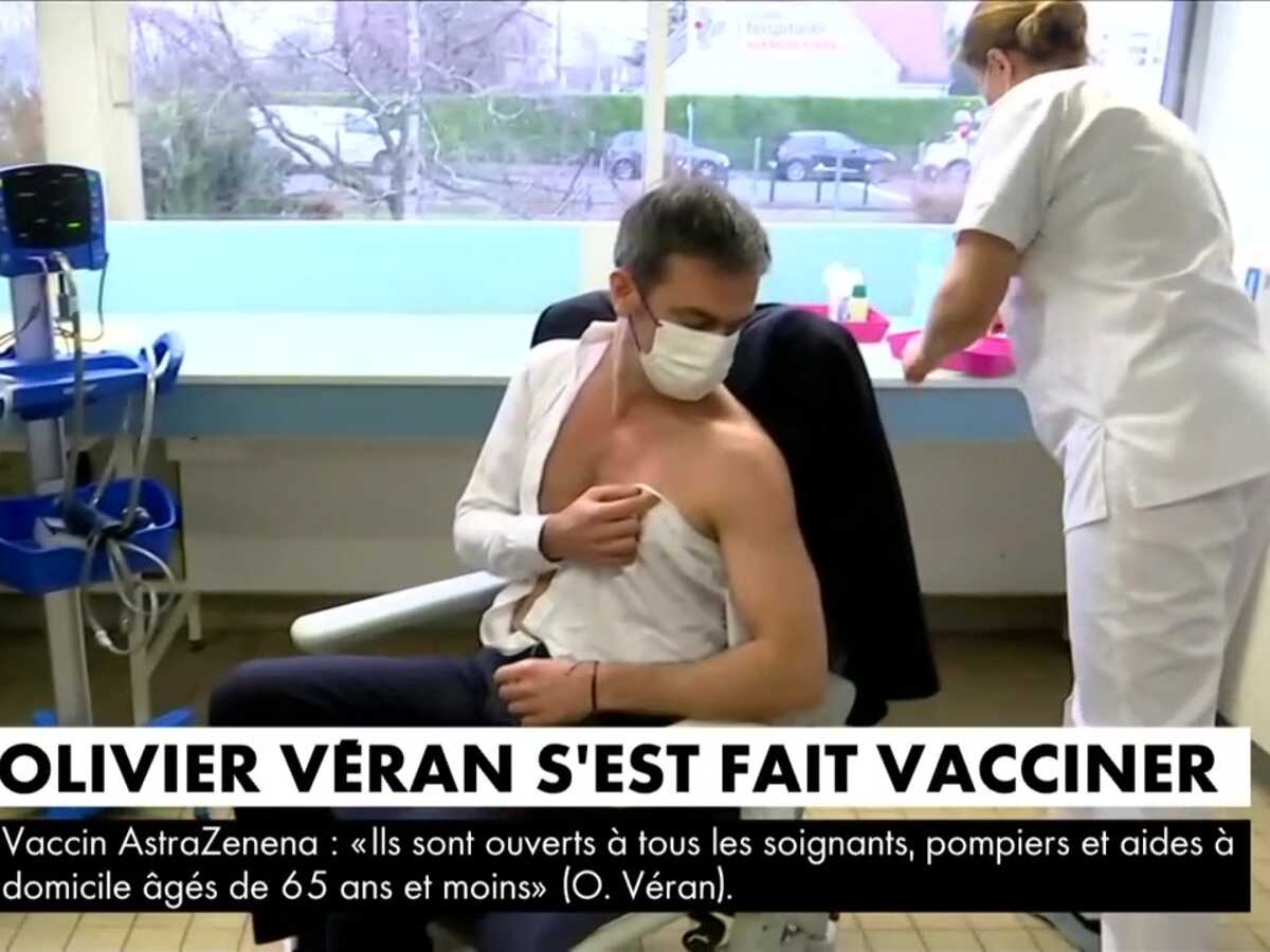 VIDEO - Olivier Véran tombe la chemise pour se faire vacciner : les internautes amusés