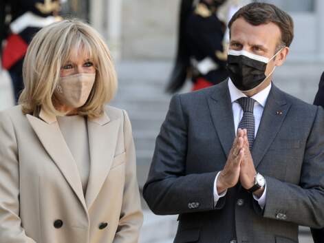 PHOTOS - Brigitte Macron : nouvelle apparition stylée auprès de son président de mari