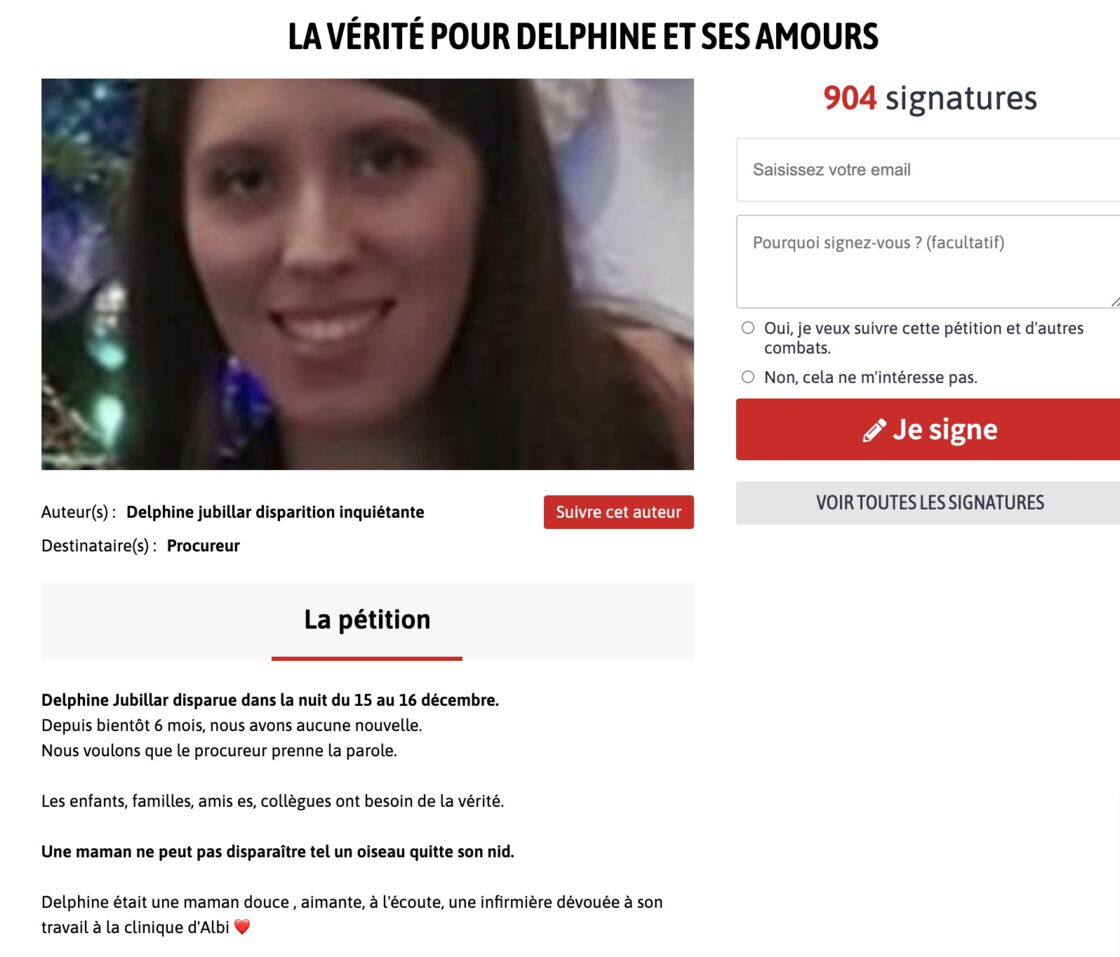 Delphine Jubillar : une pétition lancée pour tenter de ...