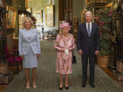 PHOTOS - Elizabeth II voit la vie en rose avec Jill et Joe Biden, pour un tea time à Windsor 
