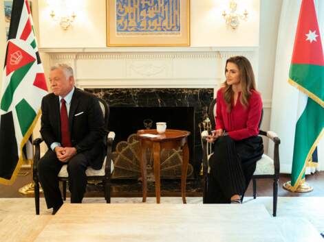 PHOTOS - Rania de Jordanie sublime pour soutenir son mari Abdallah II à Washington